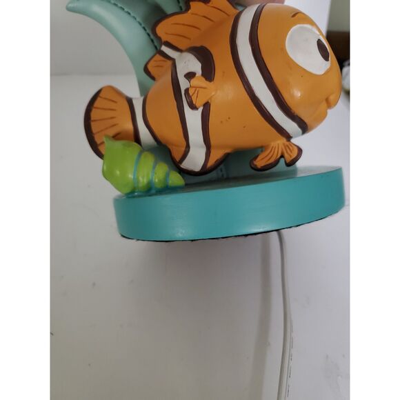 A Disney Finding Nemo Clown Fish Desk Lamp With Plant and Shell No Shade As-Is - Picture 7 of 11